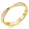 Ring - Diamond set bow shaped band ring, 0.15ct  - PA Jewellery