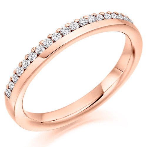 Ring - Round brilliant cut diamond claw set band ring, 0.22ct - PA Jewellery
