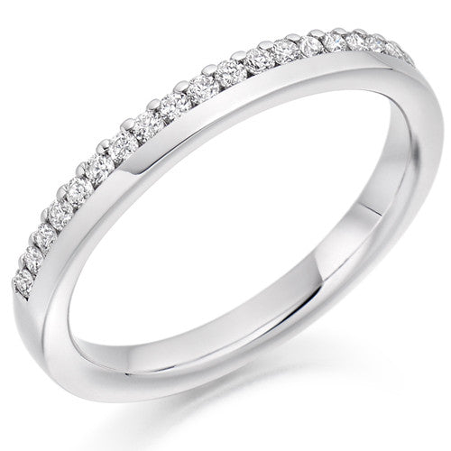 Ring - Round brilliant cut diamond claw set band ring, 0.22ct - PA Jewellery