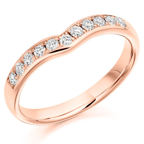 Ring - Diamond set shaped band ring, 0.30ct - PA Jewellery