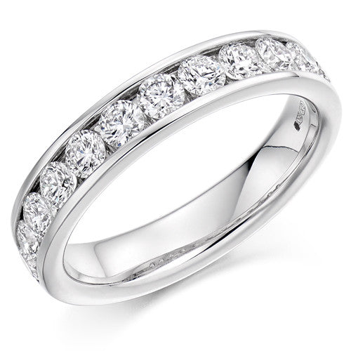 Ring - Round brilliant cut diamond half eternity ring, 1.00ct - PA Jewellery