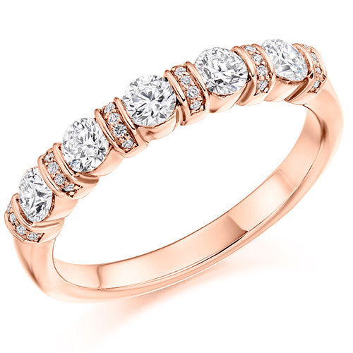 Ring - Round brilliant cut diamond band ring, 0.60ct - PA Jewellery