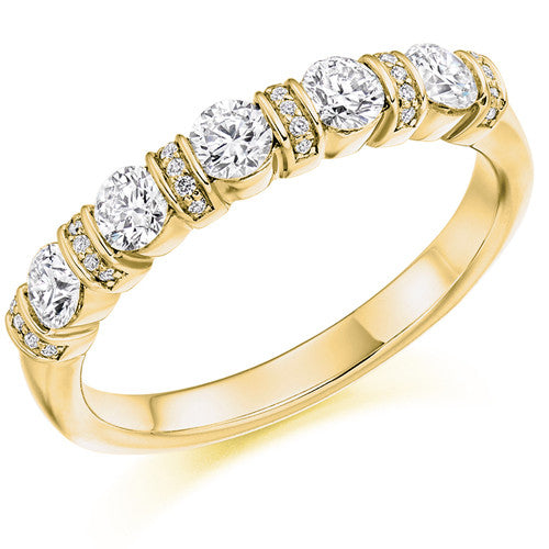 Ring - Round brilliant cut diamond band ring, 0.60ct - PA Jewellery