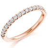 Ring - Round brilliant cut diamond micro claw set half eternity ring, 0.33ct  - PA Jewellery