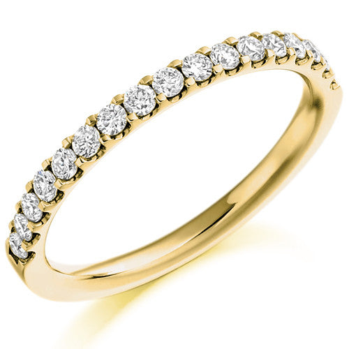 Ring - Round brilliant cut diamond micro claw set half eternity ring, 0.33ct - PA Jewellery