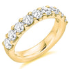 Ring - Round brilliant cut diamond micro claw set half eternity ring, 1.50ct  - PA Jewellery