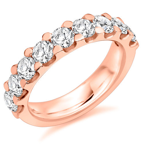 Ring - Round brilliant cut diamond micro claw set half eternity ring, 2.00ct - PA Jewellery