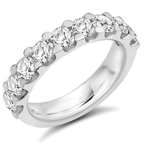 Ring - Round brilliant cut diamond micro claw set half eternity ring, 2.00ct - PA Jewellery