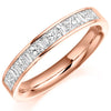 Ring - Princess and baguette cut diamond half eternity ring, 0.75ct  - PA Jewellery
