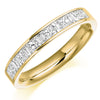 Ring - Princess and baguette cut diamond half eternity ring, 0.75ct  - PA Jewellery