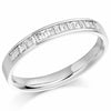 Ring - Baguette cut diamond channel set half eternity ring, 0.33ct  - PA Jewellery