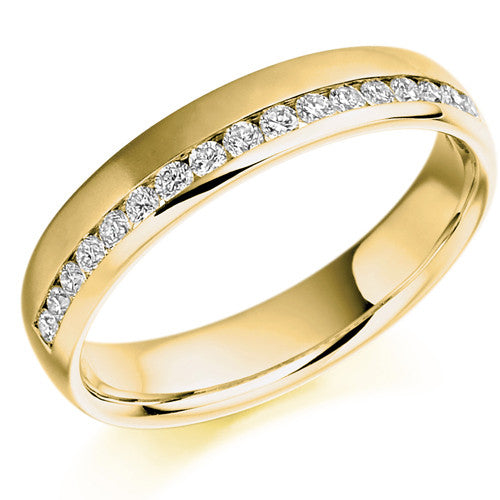 Ring - Round brilliant cut diamond channel set band ring, 0.26ct - PA Jewellery
