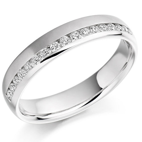 Ring - Round brilliant cut diamond channel set band ring, 0.26ct - PA Jewellery