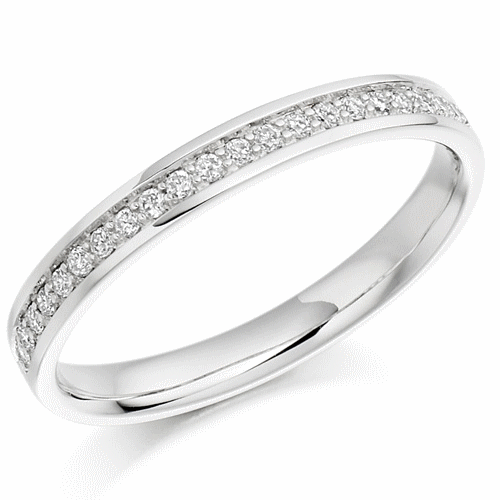 Ring - Grain set diamond half eternity ring, 0.15ct - PA Jewellery