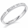Ring - Round brilliant and baguette cut diamond channel set half eternity ring, 0.30ct  - PA Jewellery