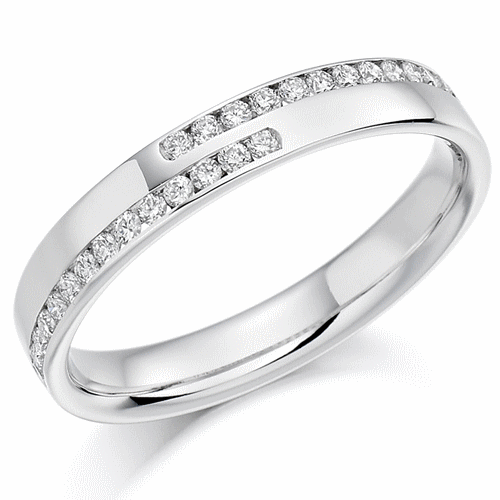 Ring - Asymetrical diamond set band ring, 0.25ct - PA Jewellery