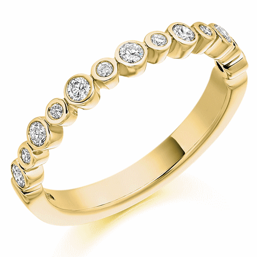 Ring - Round brilliant cut diamond half eternity ring, 0.30ct - PA Jewellery