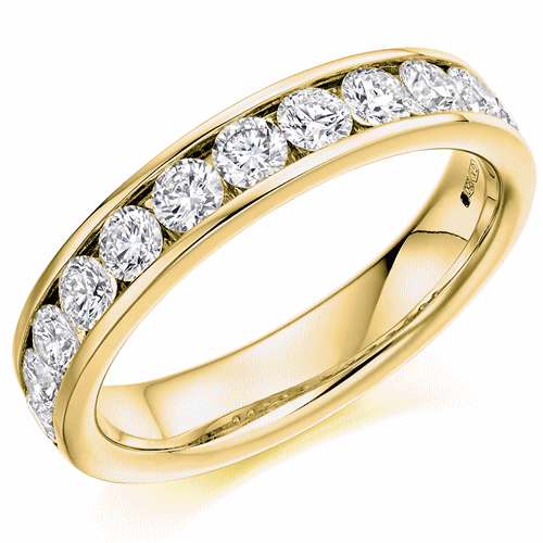 Ring - Round brilliant cut diamond half eternity ring, 1.00ct - PA Jewellery