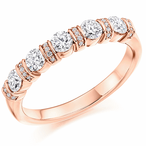 Ring - Round brilliant cut diamond band ring, 0.60ct - PA Jewellery