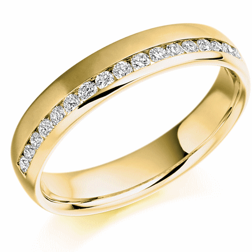 Ring - Round brilliant cut diamond channel set band ring, 0.26ct - PA Jewellery