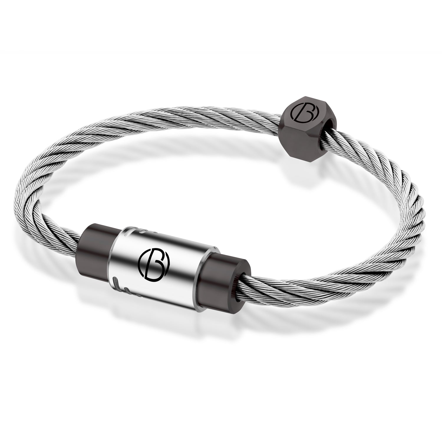 Stratus CABLE™ Bracelet in Stainless Steel with Graphite PVD