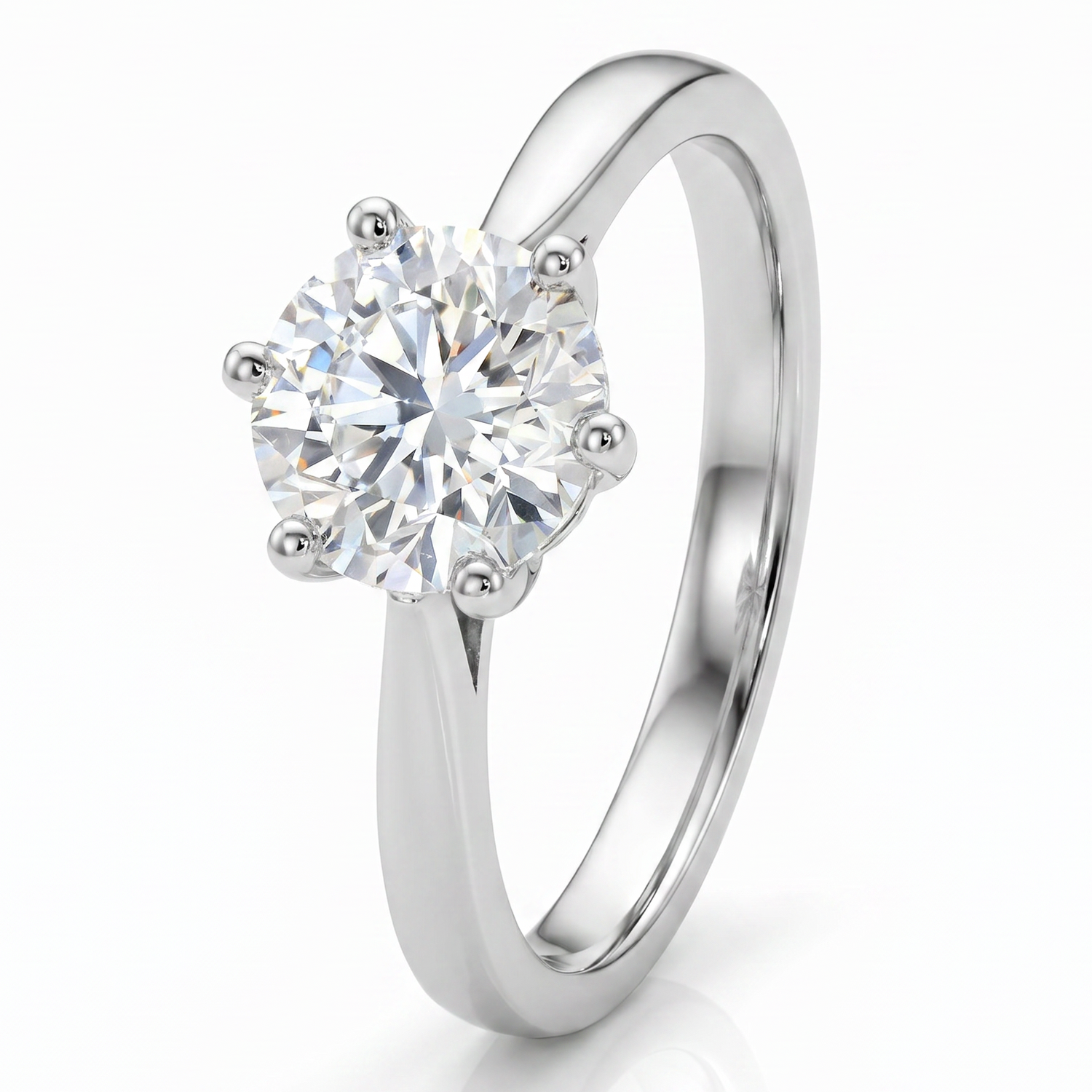 Brilliant Diamond Solitaire Engagement Ring in Platinum, 1.33ct