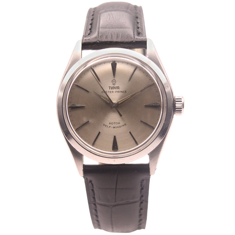 Tudor Oyster Prince in steel on leather, circa 1964