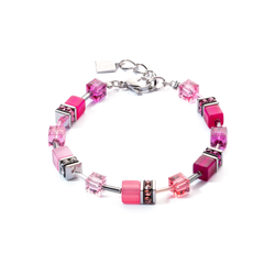 Pink crystal cube bracelet - 2838/30-0422