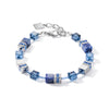 Blue crystal cube bracelet - 4017/30-0700