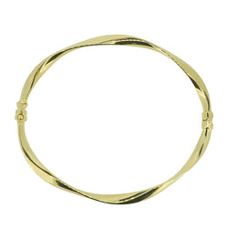 Twisted design bangle in 9ct gold