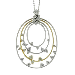 Diamond scatter pendant in 18ct white and yellow gold, 0.72ct
