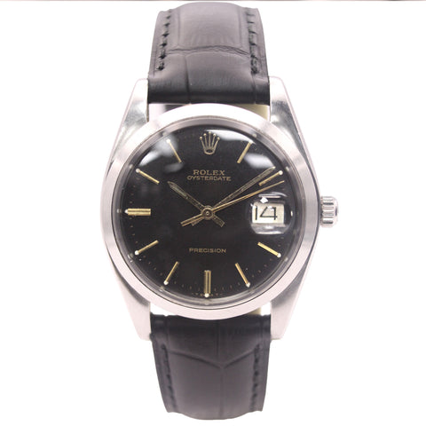 Rolex Oysterdate in steel on leather, 1978