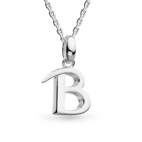 Kit Heath Signature Skript Initial Necklace in Silver.