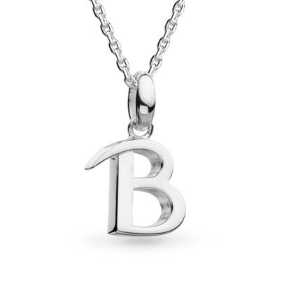 Kit Heath Signature Skript Initial Necklace in Silver.