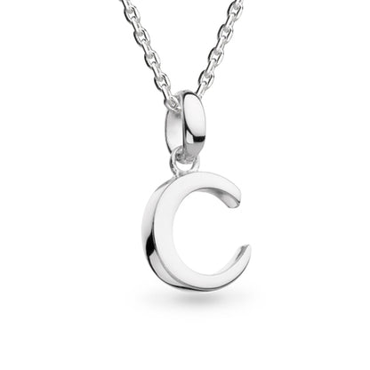 Kit Heath Signature Skript Initial Necklace in Silver.