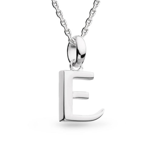 Kit Heath Signature Skript Initial Necklace in Silver.
