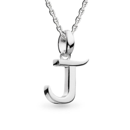 Kit Heath Signature Skript Initial Necklace in Silver.