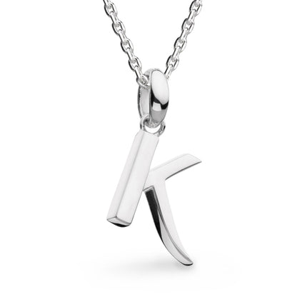 Kit Heath Signature Skript Initial Necklace in Silver.