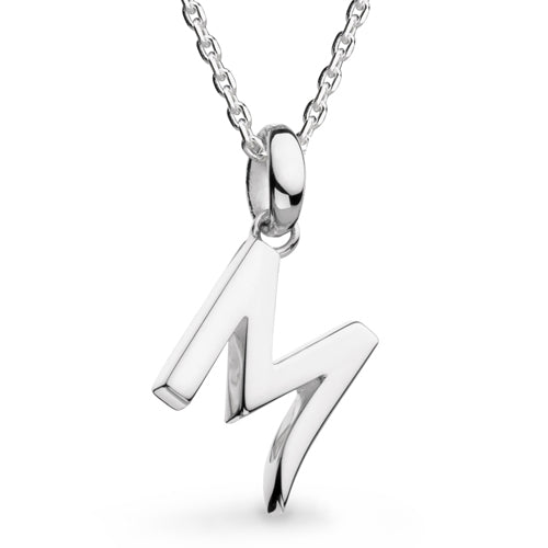 Kit Heath Signature Skript Initial Necklace in Silver.
