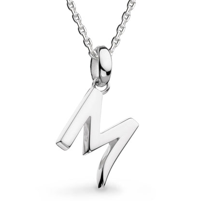 Kit Heath Signature Skript Initial Necklace in Silver.