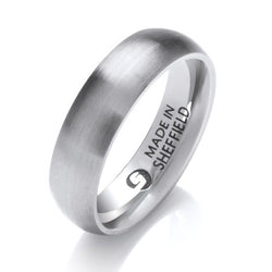 'Abbeydale' ring in Sheffield stainless steel