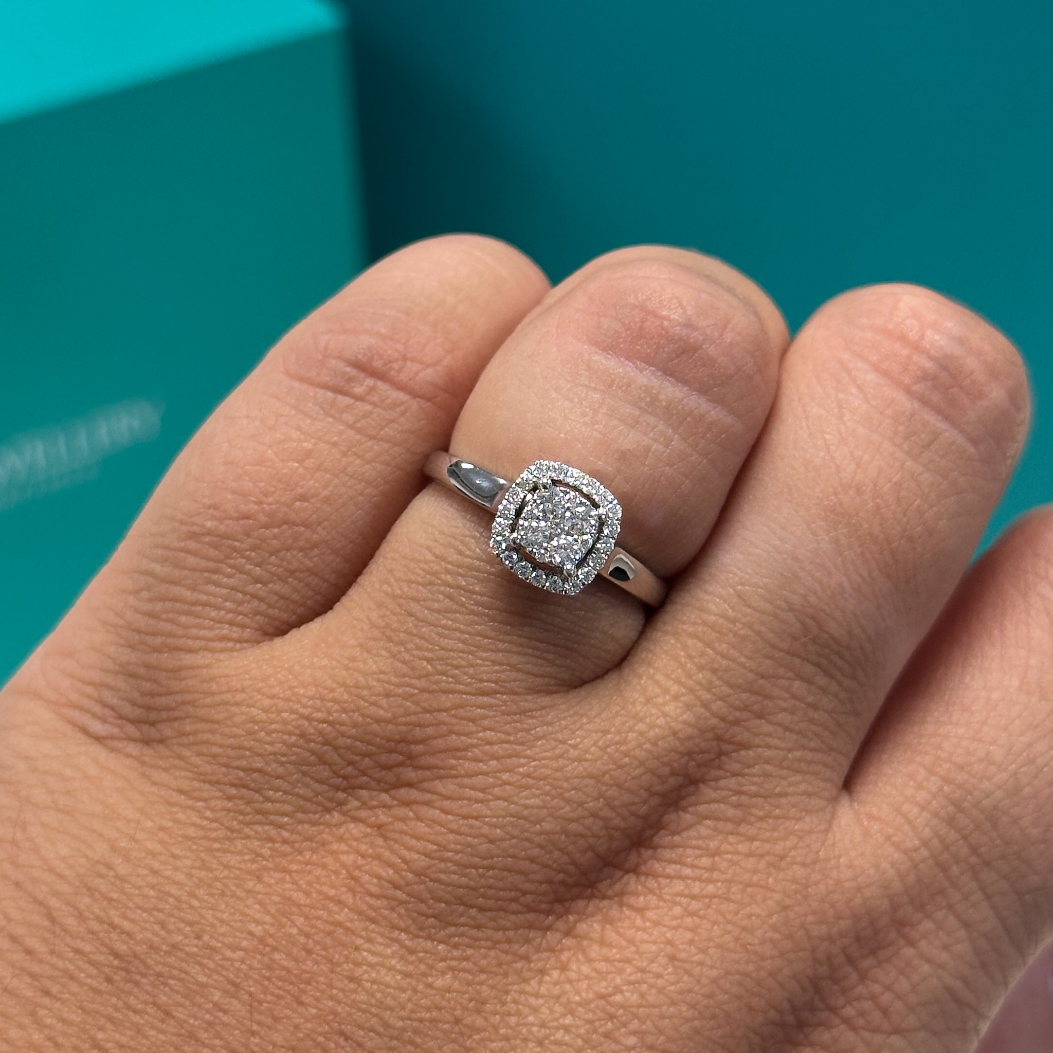 Diamond cushion shape cluster &