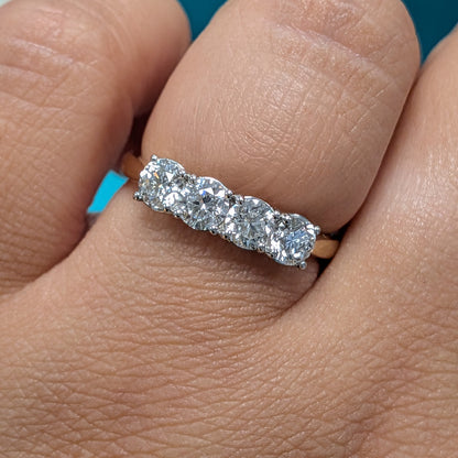 Four Stone Diamond Engagement Ring in 9ct Yellow Gold, 1.00ct