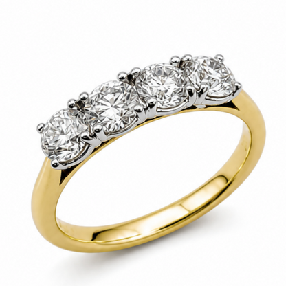 Four Stone Diamond Engagement Ring in 9ct Yellow Gold, 1.00ct