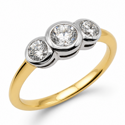 Diamond Trilogy Engagement Ring in 9ct Yellow Gold, 0.50ct