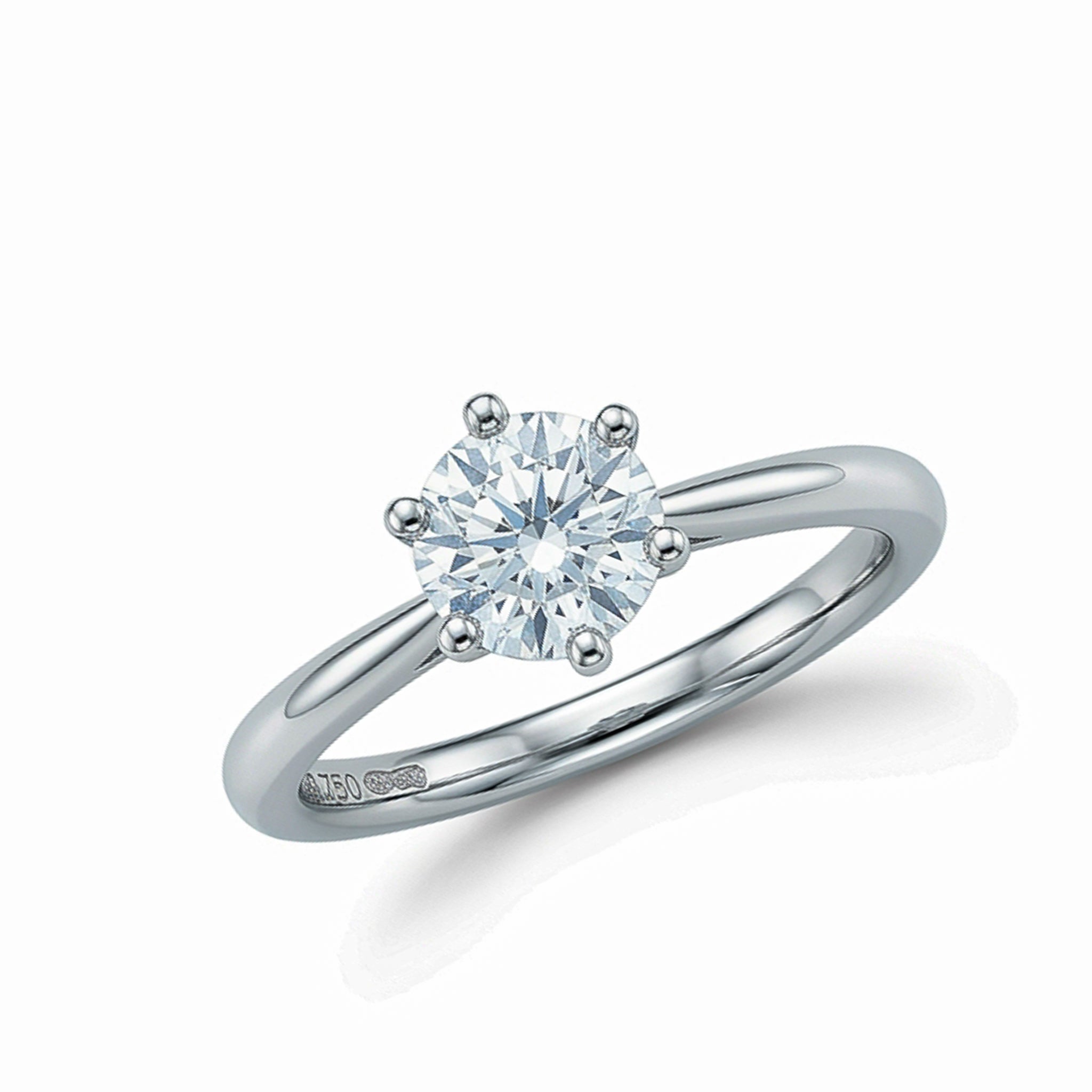 Brilliant Diamond Solitaire Engagement Ring in Platinum, 0.90ct
