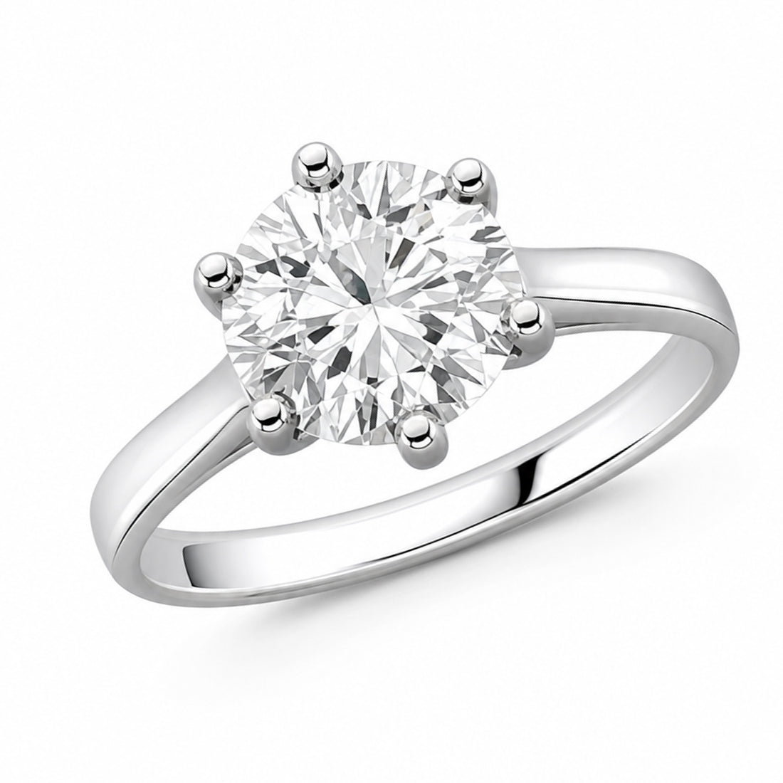 Brilliant Diamond Solitaire Engagement Ring in Platinum, 1.33ct