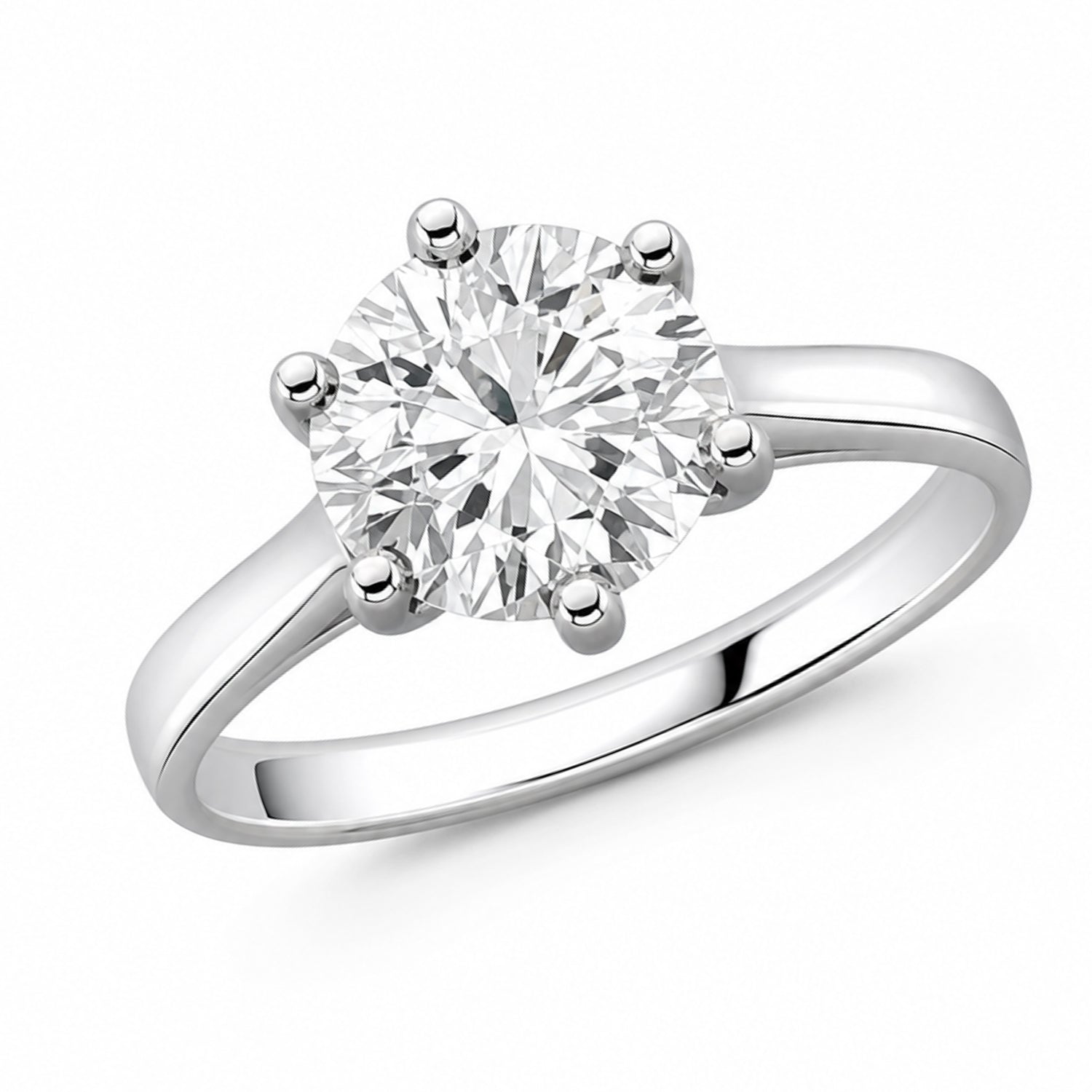 Brilliant Diamond Solitaire Engagement Ring in Platinum, 1.33ct