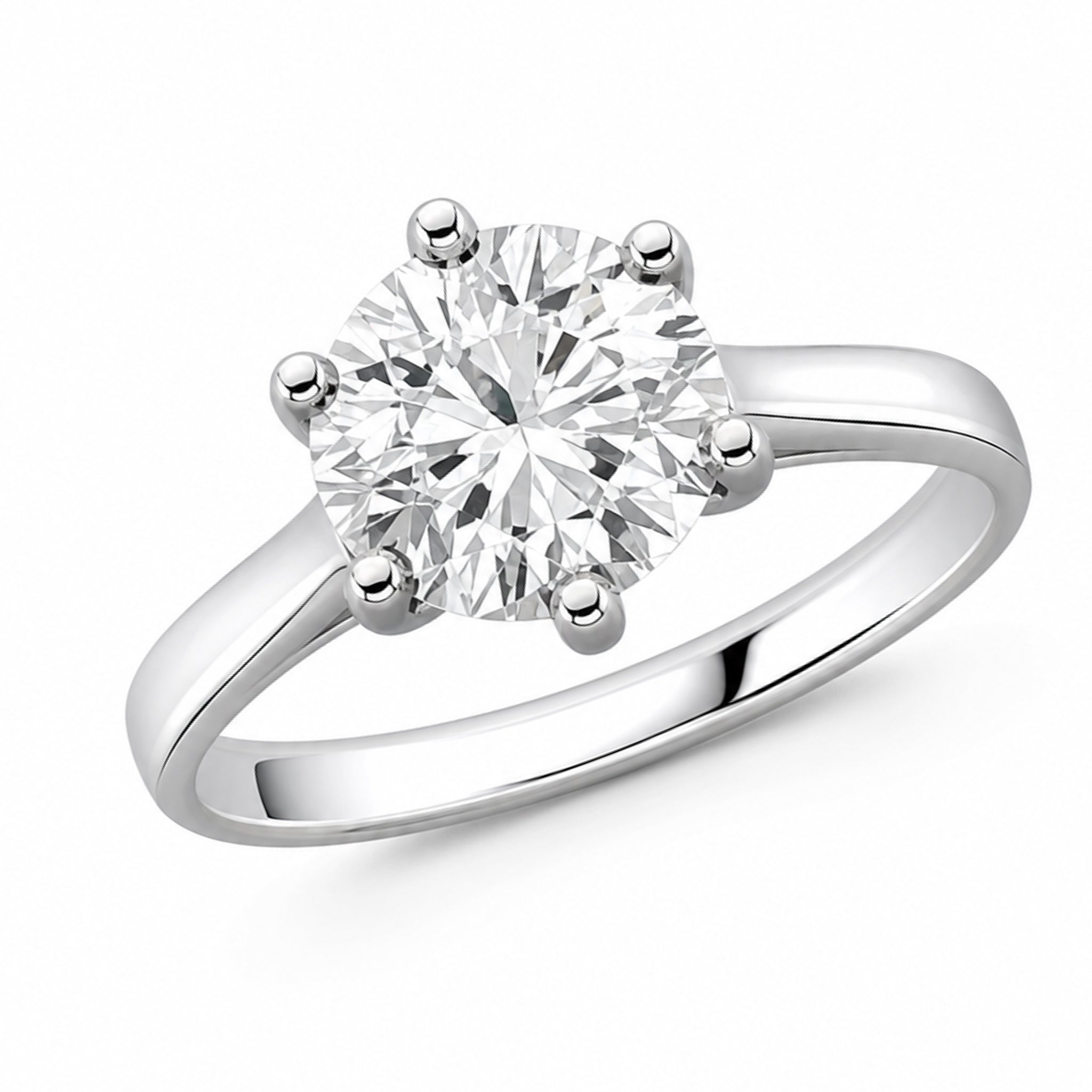 Brilliant Diamond Solitaire Engagement Ring in Platinum, 1.33ct