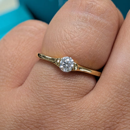 Diamond Solitaire Engagement Ring in 18ct Yellow Gold, 0.28ct